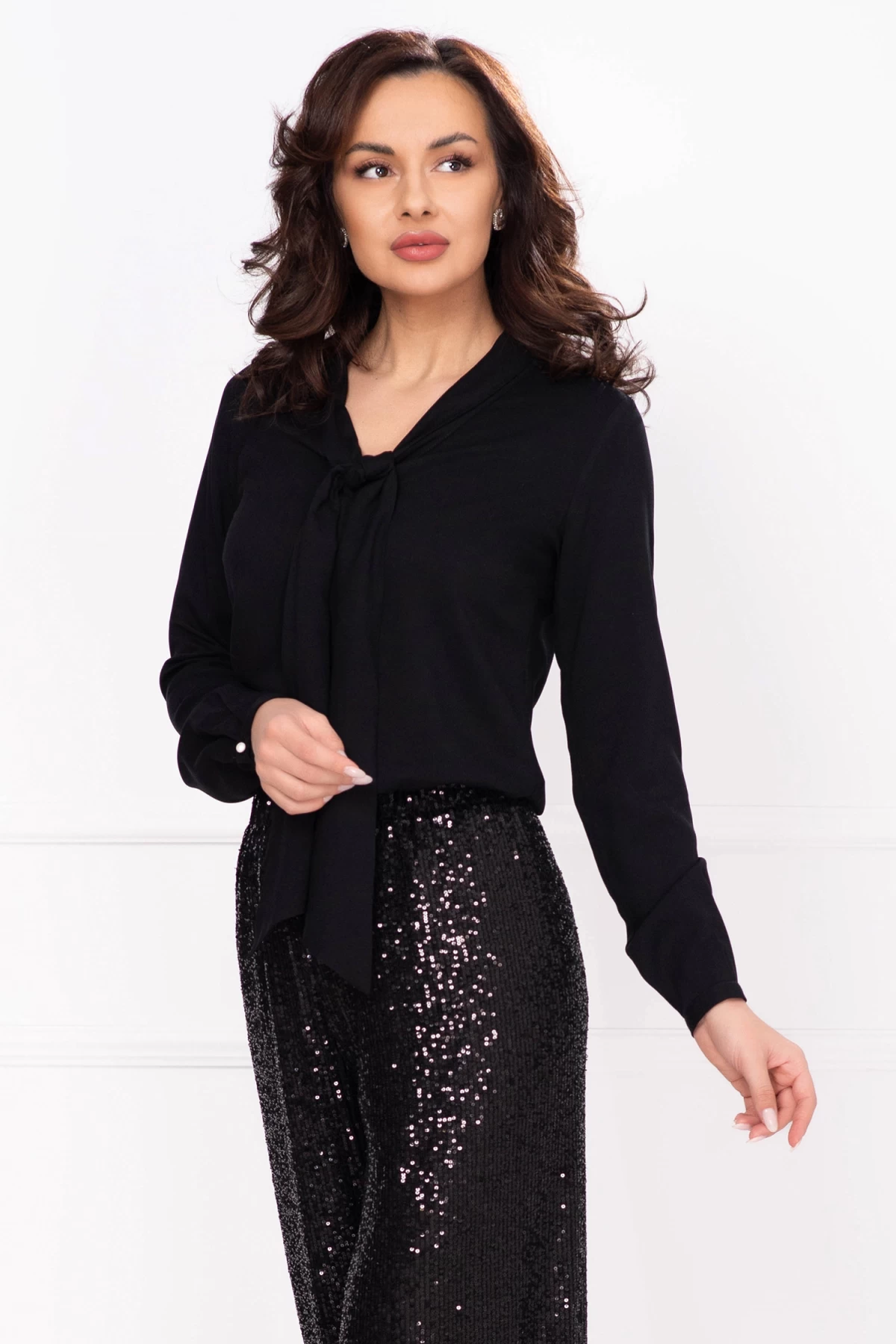 Bluza dama InPuff neagra din vascoza