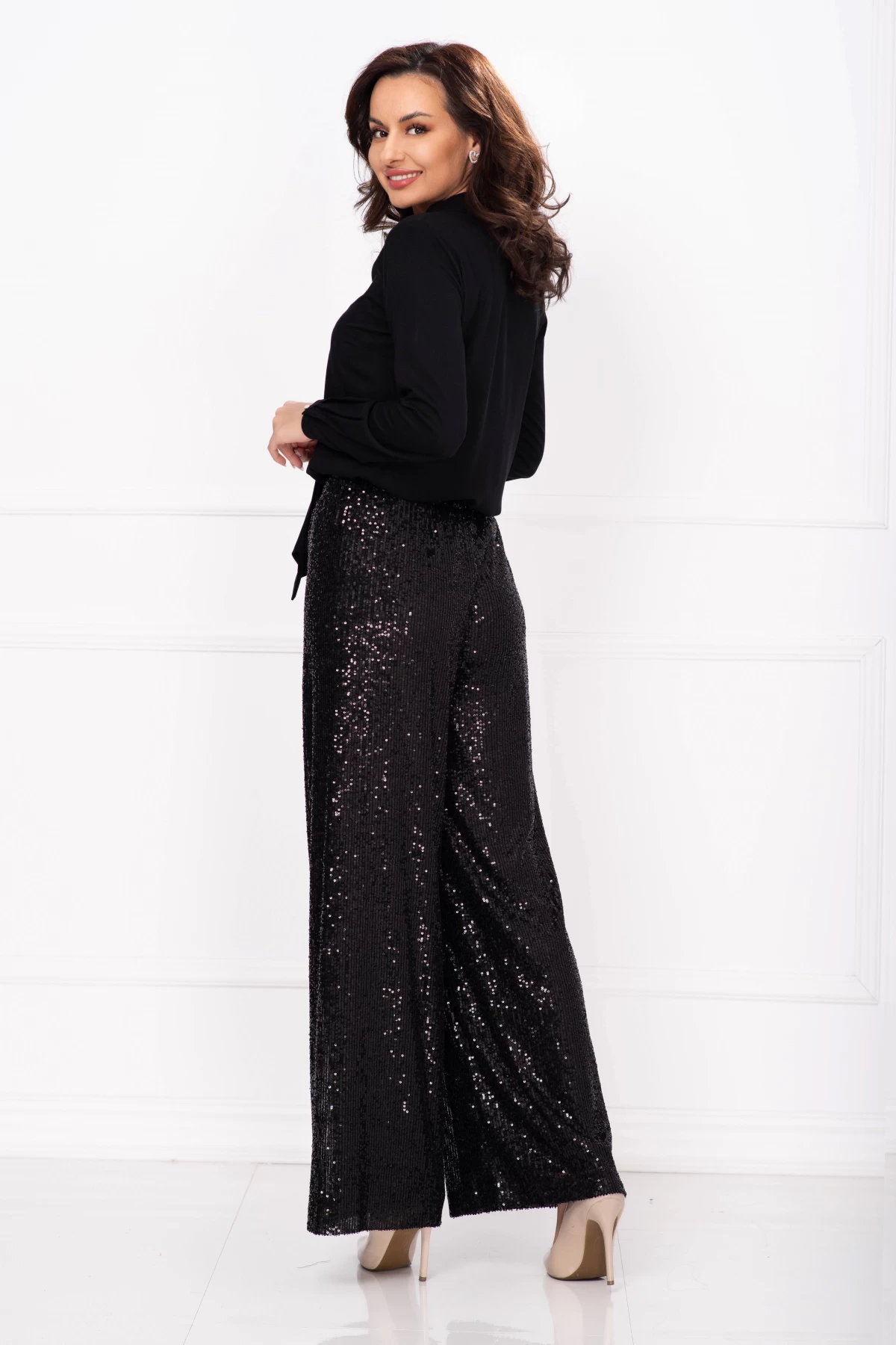 Bluza dama InPuff neagra din vascoza