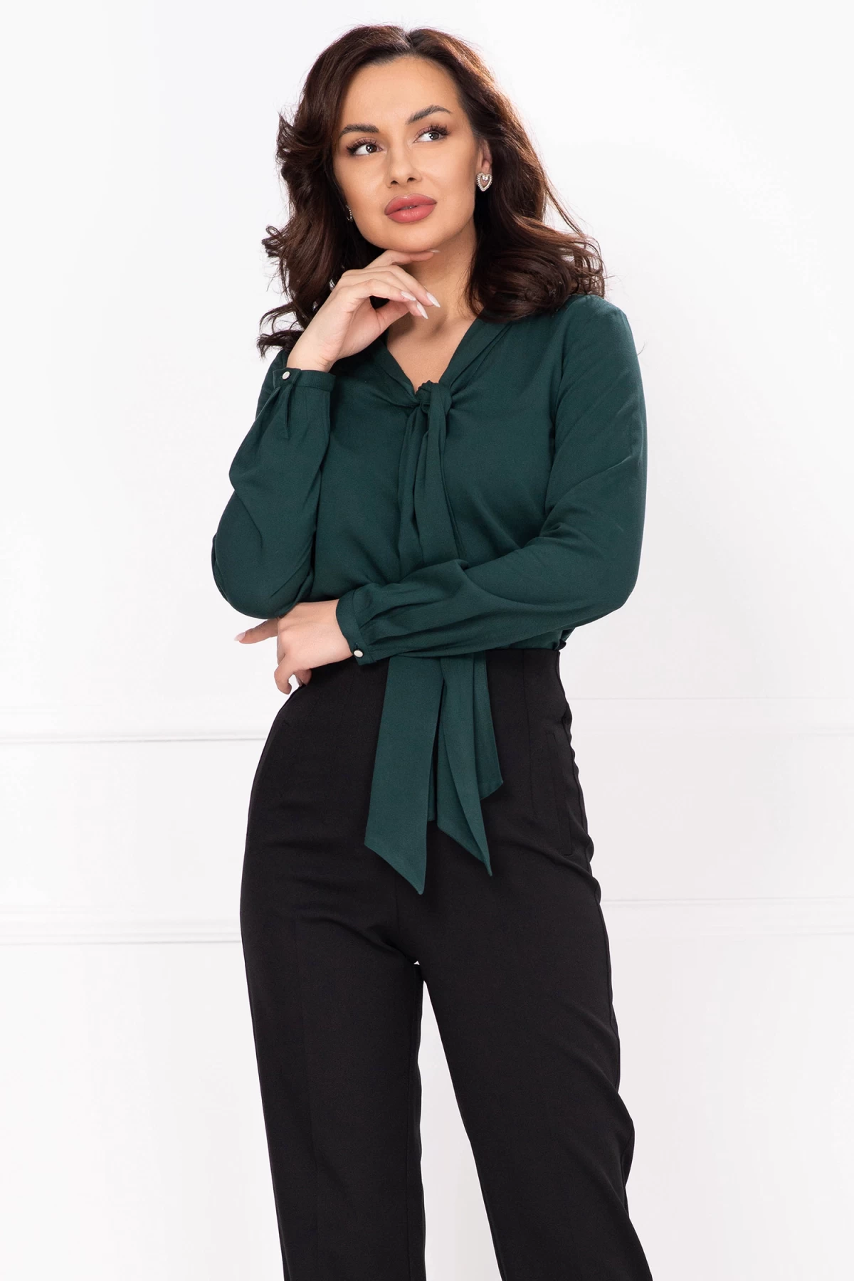 Bluza dama InPuff verde din vascoza